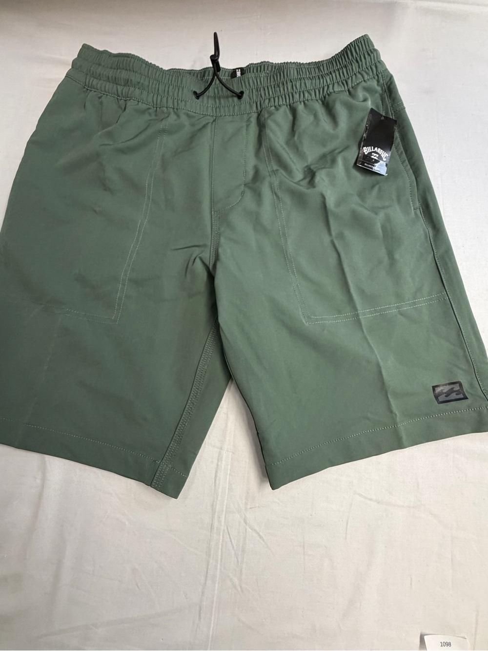 Billabong Olive Green Hybrid Shorts with Drawcord